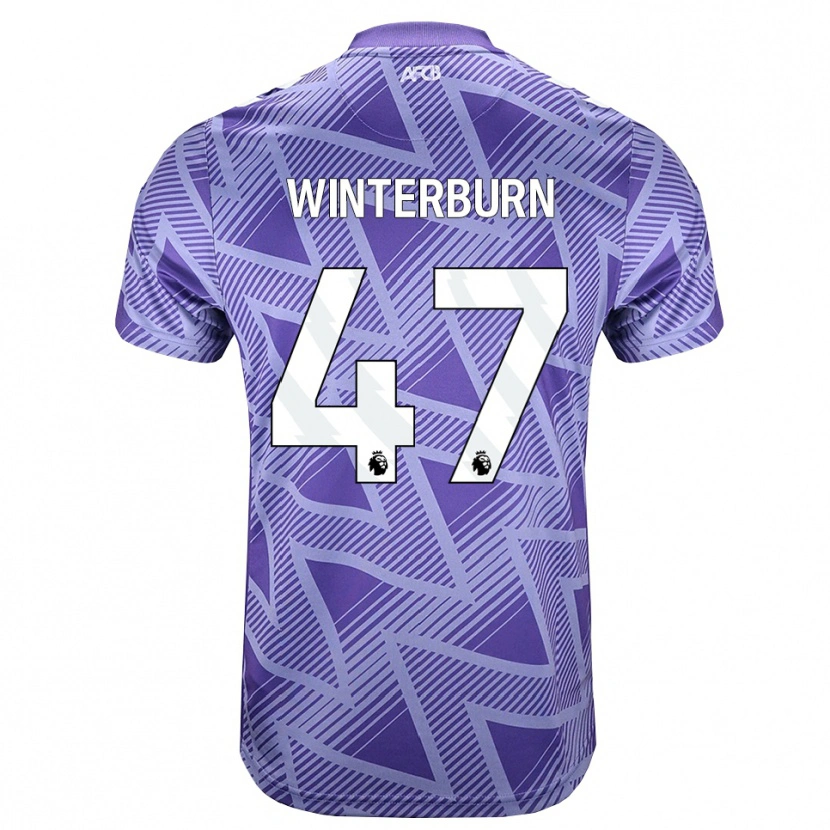 Danxen Barn Ben Winterburn #47 Blek Fiolettrød Hvit Bortetrøye Drakt Trøye 2026/27 Skjorter T-Skjorte
