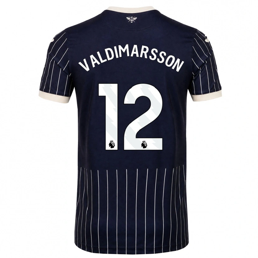 Danxen Barn Hákon Valdimarsson #12 Svart Hvit Bortetrøye Drakt Trøye 2026/27 Skjorter T-Skjorte