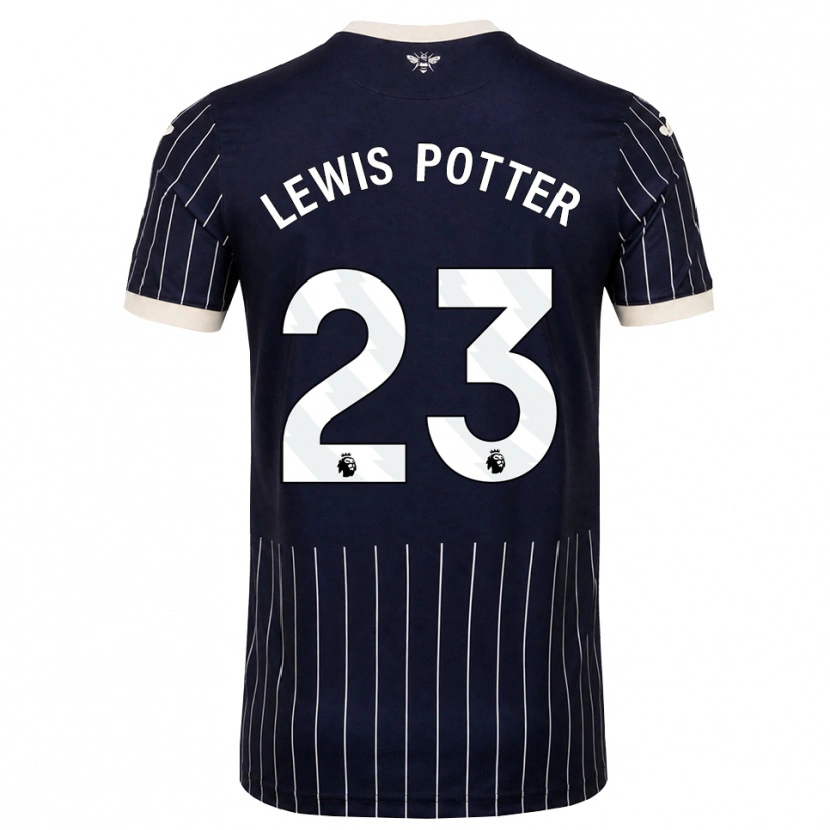 Danxen Barn Keane Lewis-Potter #23 Svart Hvit Bortetrøye Drakt Trøye 2026/27 Skjorter T-Skjorte