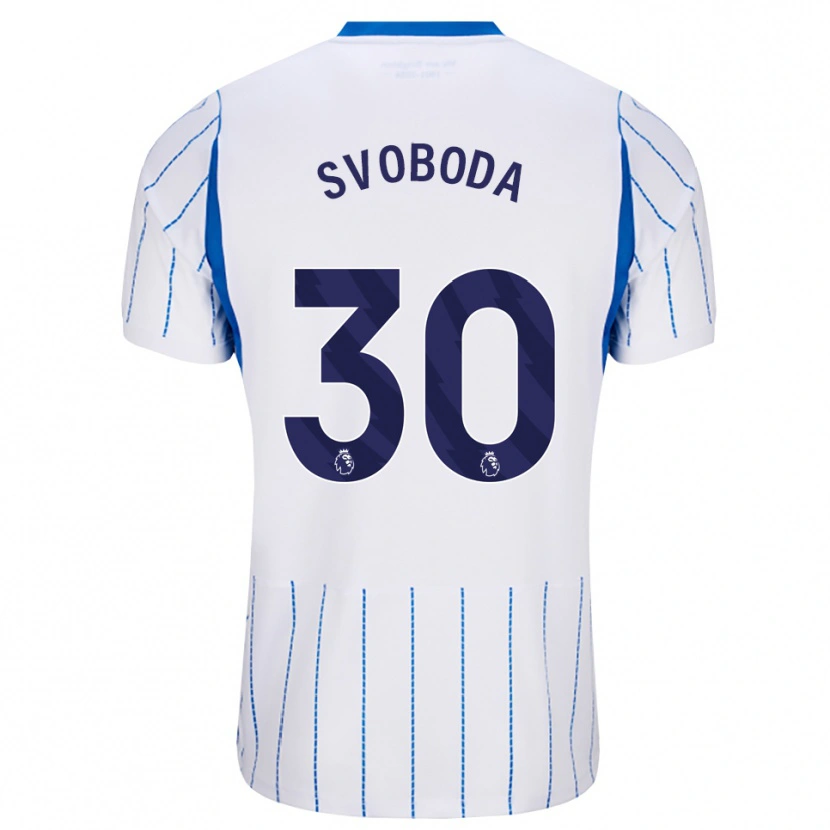 Danxen Barn Michael Svoboda #30 Blå Dodger Hvit Bortetrøye Drakt Trøye 2026/27 Skjorter T-Skjorte