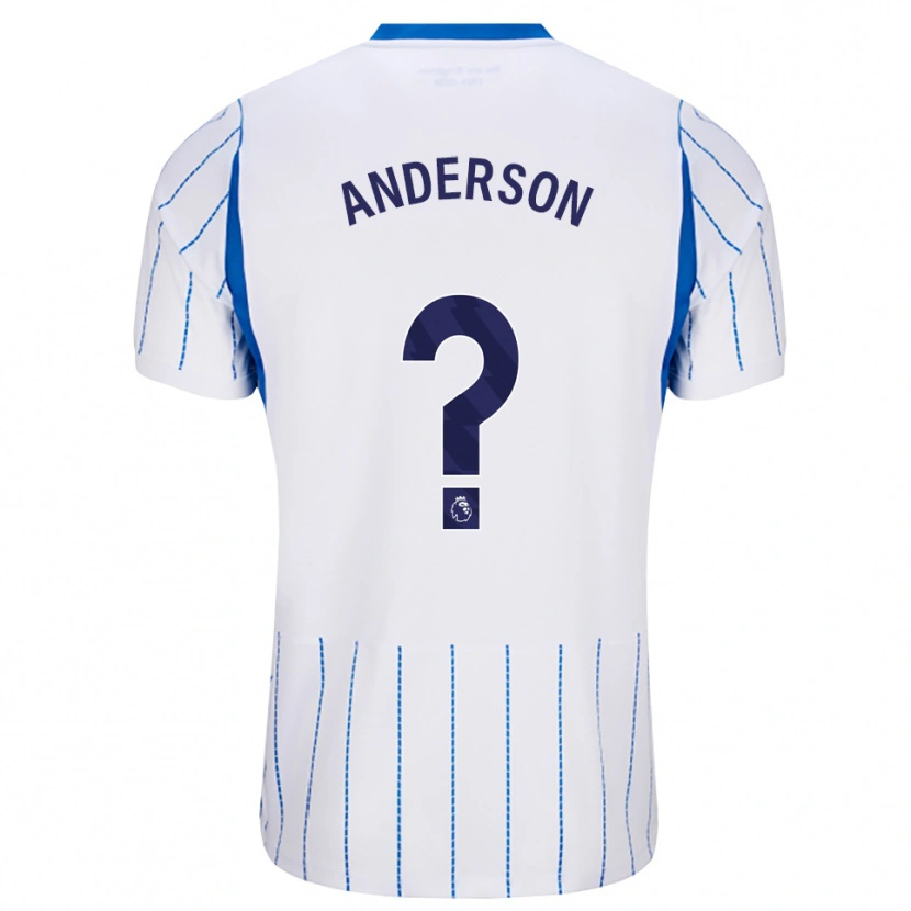 Danxen Barn Oliver Anderson #0 Blå Dodger Hvit Bortetrøye Drakt Trøye 2026/27 Skjorter T-Skjorte