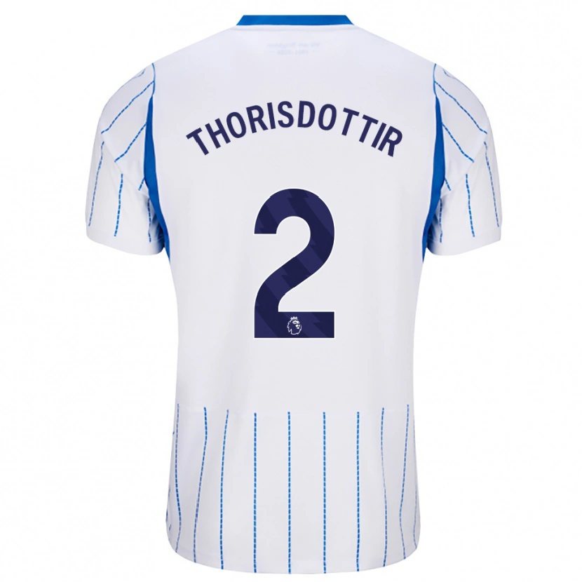 Danxen Barn Maria Thorisdottir #2 Blå Dodger Hvit Bortetrøye Drakt Trøye 2026/27 Skjorter T-Skjorte
