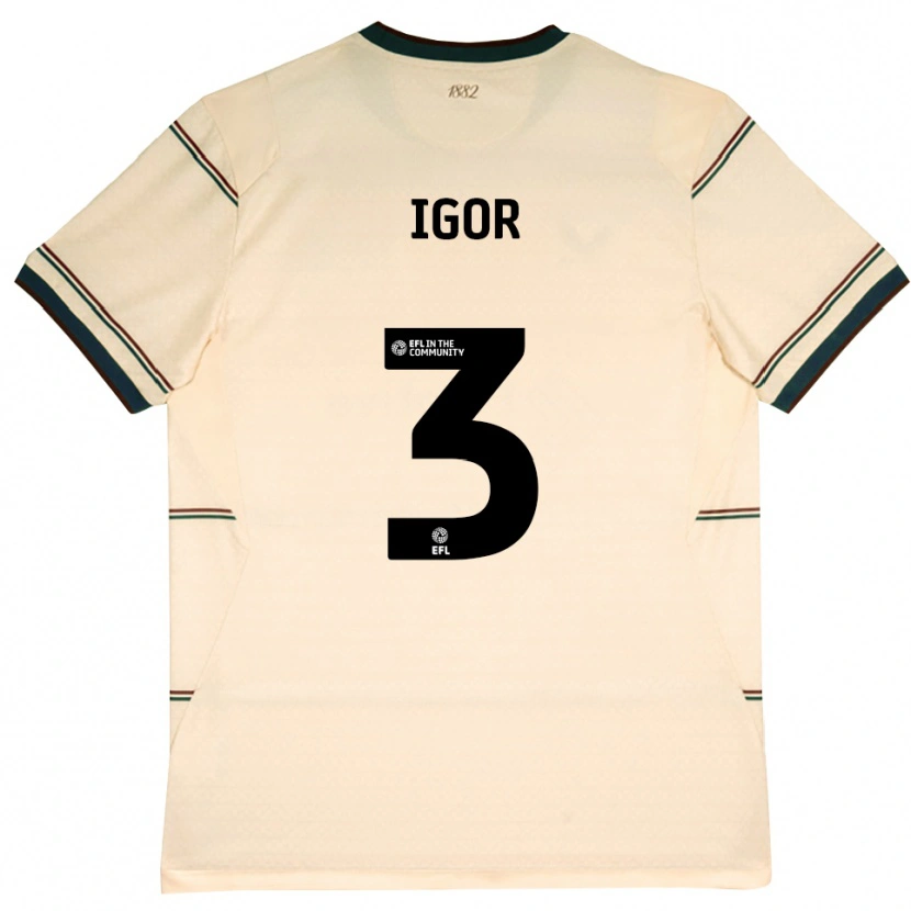 Danxen Barn Igor Julio #3 Beige Burgunder Bortetrøye Drakt Trøye 2026/27 Skjorter T-Skjorte