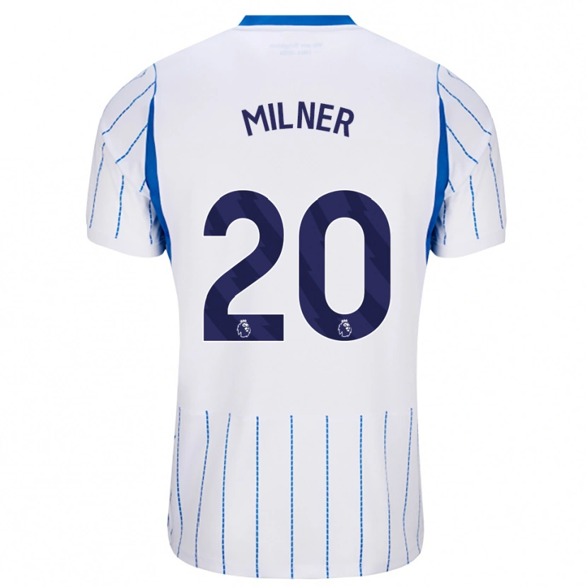 Danxen Barn James Milner #20 Blå Dodger Hvit Bortetrøye Drakt Trøye 2026/27 Skjorter T-Skjorte