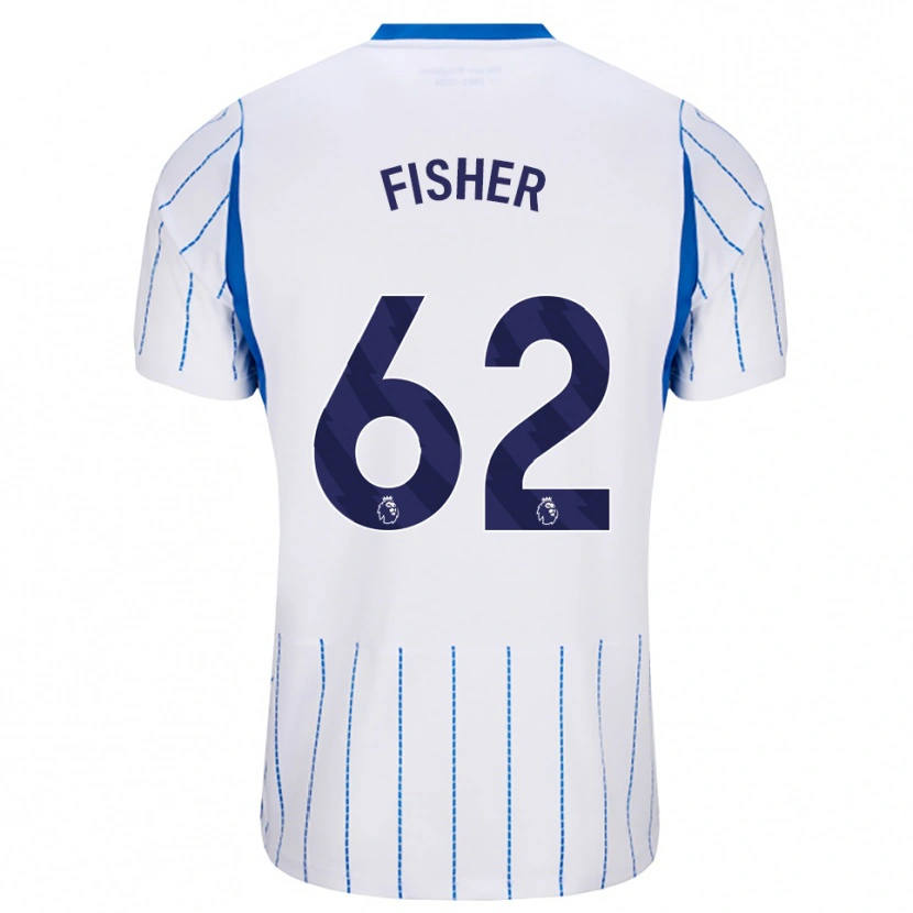 Danxen Barn Hugo Fisher #62 Blå Dodger Hvit Bortetrøye Drakt Trøye 2026/27 Skjorter T-Skjorte