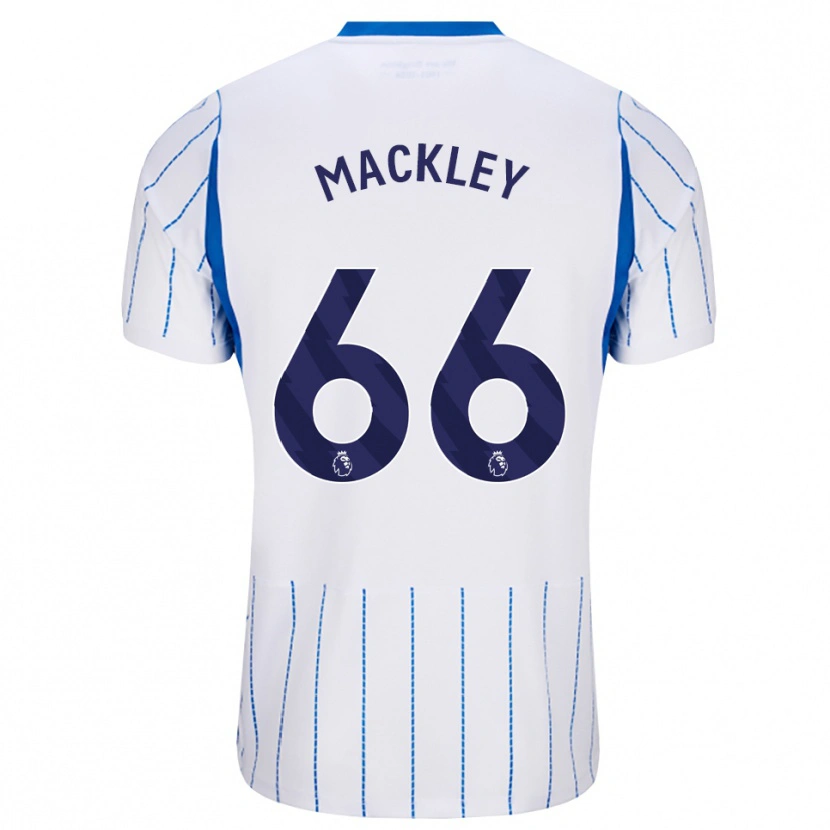 Danxen Barn Callum Mackley #66 Blå Dodger Hvit Bortetrøye Drakt Trøye 2026/27 Skjorter T-Skjorte