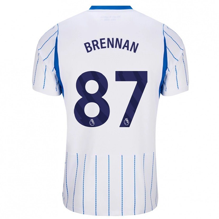 Danxen Barn Zach Brennan #87 Blå Dodger Hvit Bortetrøye Drakt Trøye 2026/27 Skjorter T-Skjorte