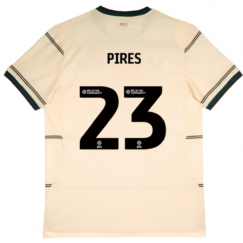 Danxen Barn Lucas Pires #23 Beige Burgunder Bortetrøye Drakt Trøye 2026/27 Skjorter T-Skjorte