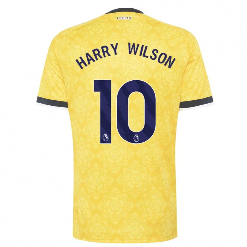 Danxen Barn Harry Wilson #10 Gul Hvit Svart Bortetrøye Drakt Trøye 2026/27 Skjorter T-Skjorte