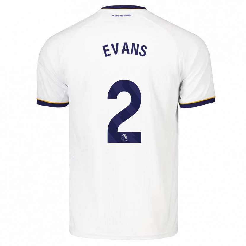 Danxen Barn Lewis Evans #2 Midnattblå Hvit Gul Bortetrøye Drakt Trøye 2026/27 Skjorter T-Skjorte