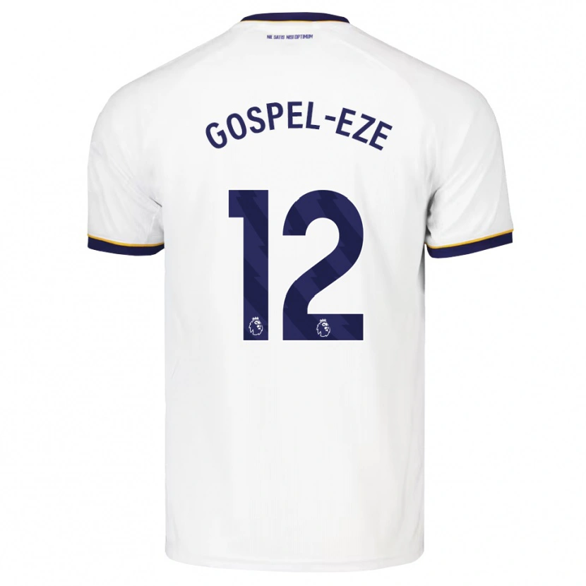 Danxen Barn Goodness Gospel-Eze #12 Midnattblå Hvit Gul Bortetrøye Drakt Trøye 2026/27 Skjorter T-Skjorte