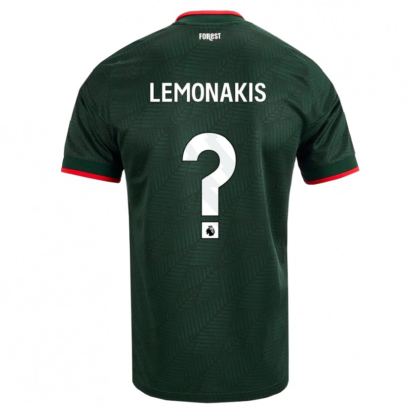 Danxen Barn Georgios Lemonakis #0 Mørk Grønn Rød Bortetrøye Drakt Trøye 2026/27 Skjorter T-Skjorte