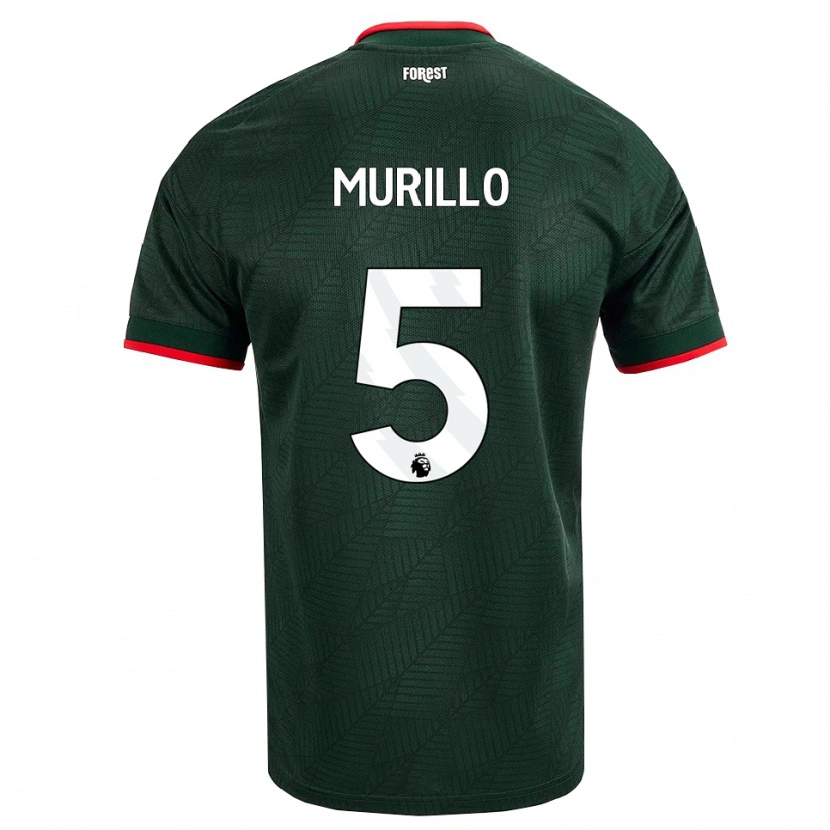 Danxen Barn Murillo Santiago Costa Dos Santos #5 Mørk Grønn Rød Bortetrøye Drakt Trøye 2026/27 Skjorter T-Skjorte