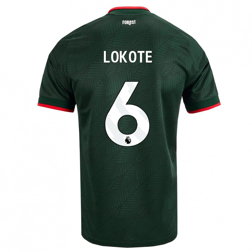 Danxen Barn Eleazar Lokote #6 Mørk Grønn Rød Bortetrøye Drakt Trøye 2026/27 Skjorter T-Skjorte