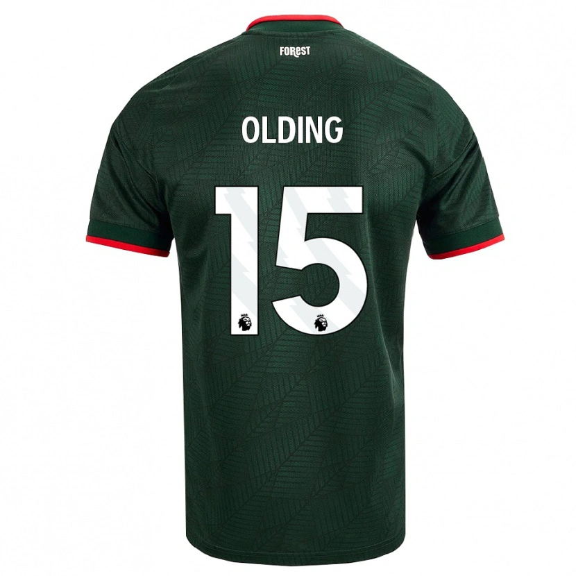 Danxen Barn Hollie Olding #15 Mørk Grønn Rød Bortetrøye Drakt Trøye 2026/27 Skjorter T-Skjorte