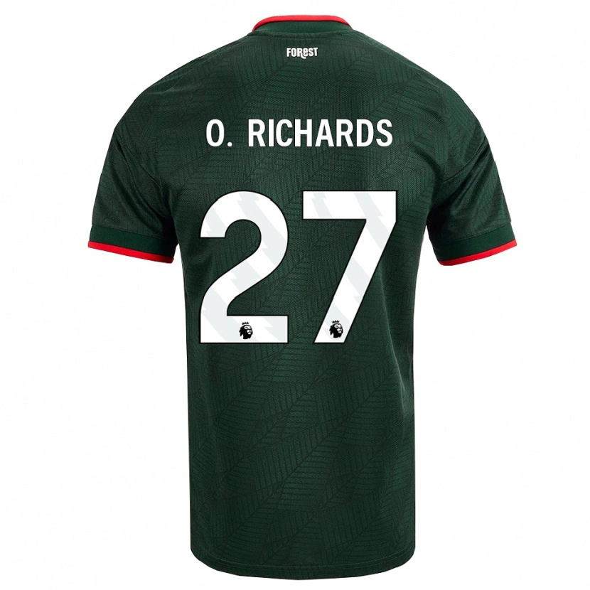 Danxen Barn Omar Richards #27 Mørk Grønn Rød Bortetrøye Drakt Trøye 2026/27 Skjorter T-Skjorte