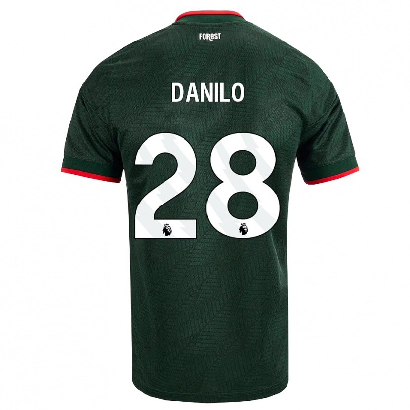 Danxen Barn Danilo #28 Mørk Grønn Rød Bortetrøye Drakt Trøye 2026/27 Skjorter T-Skjorte