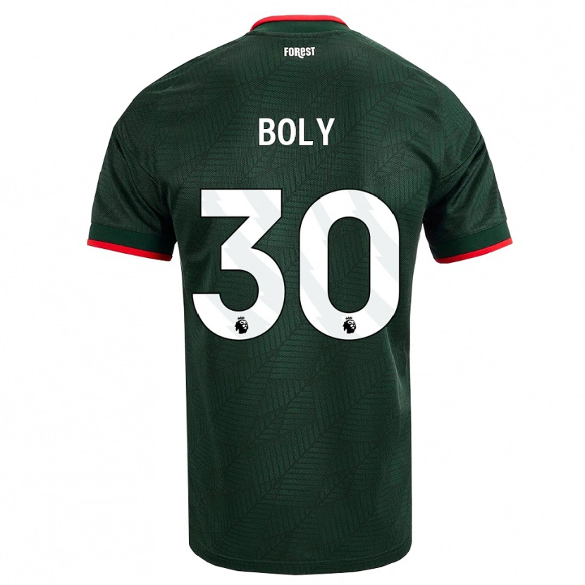 Danxen Barn Willy Boly #30 Mørk Grønn Rød Bortetrøye Drakt Trøye 2026/27 Skjorter T-Skjorte