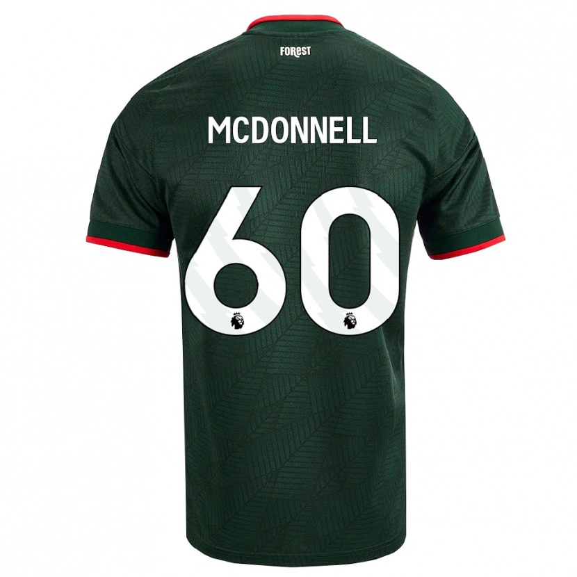 Danxen Barn Grady Mcdonnell #60 Mørk Grønn Rød Bortetrøye Drakt Trøye 2026/27 Skjorter T-Skjorte