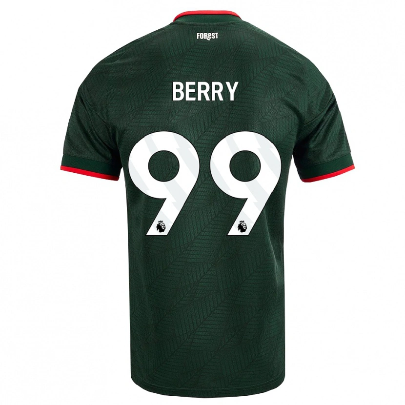 Danxen Barn Adam Berry #99 Mørk Grønn Rød Bortetrøye Drakt Trøye 2026/27 Skjorter T-Skjorte