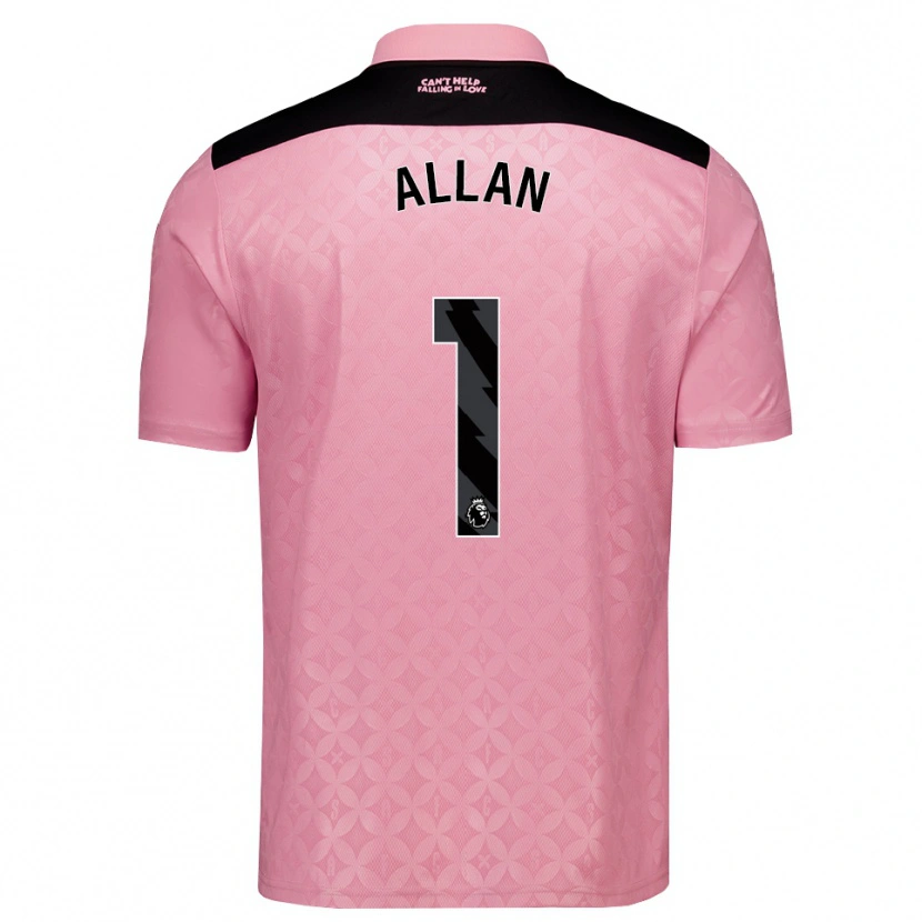 Danxen Barn Isaac Allan #1 Lys Rosa Svart Bortetrøye Drakt Trøye 2026/27 Skjorter T-Skjorte