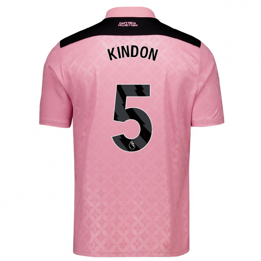 Danxen Barn Ben Kindon #5 Lys Rosa Svart Bortetrøye Drakt Trøye 2026/27 Skjorter T-Skjorte