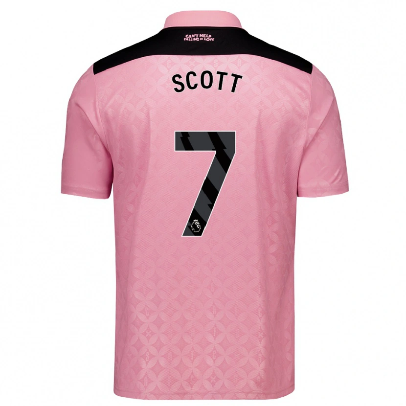 Danxen Barn Felix Scott #7 Lys Rosa Svart Bortetrøye Drakt Trøye 2026/27 Skjorter T-Skjorte