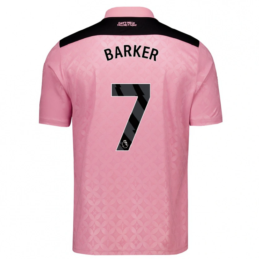 Danxen Barn James Barker #7 Lys Rosa Svart Bortetrøye Drakt Trøye 2026/27 Skjorter T-Skjorte
