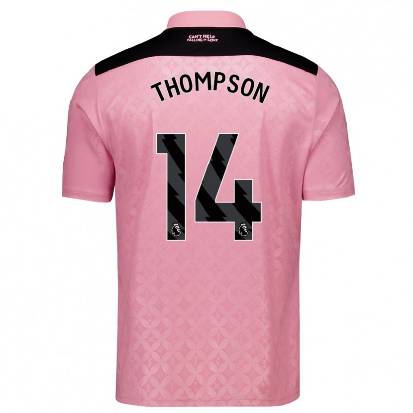 Danxen Barn Harvey Thompson #14 Lys Rosa Svart Bortetrøye Drakt Trøye 2026/27 Skjorter T-Skjorte