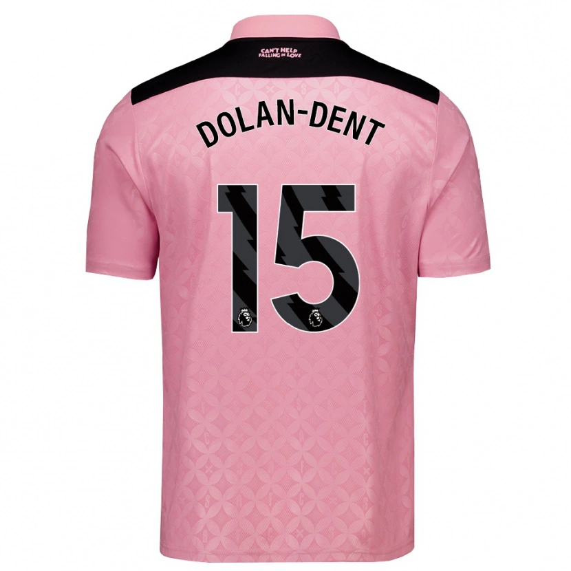 Danxen Barn Charlie Dolan-Dent #15 Lys Rosa Svart Bortetrøye Drakt Trøye 2026/27 Skjorter T-Skjorte