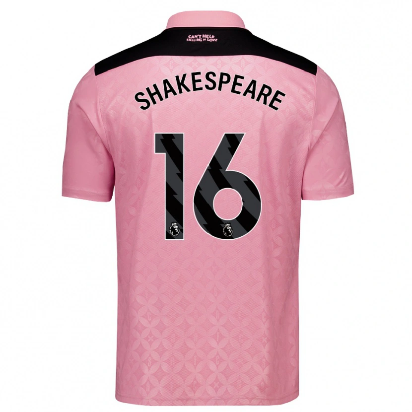 Danxen Barn Caleb Shakespeare #16 Lys Rosa Svart Bortetrøye Drakt Trøye 2026/27 Skjorter T-Skjorte