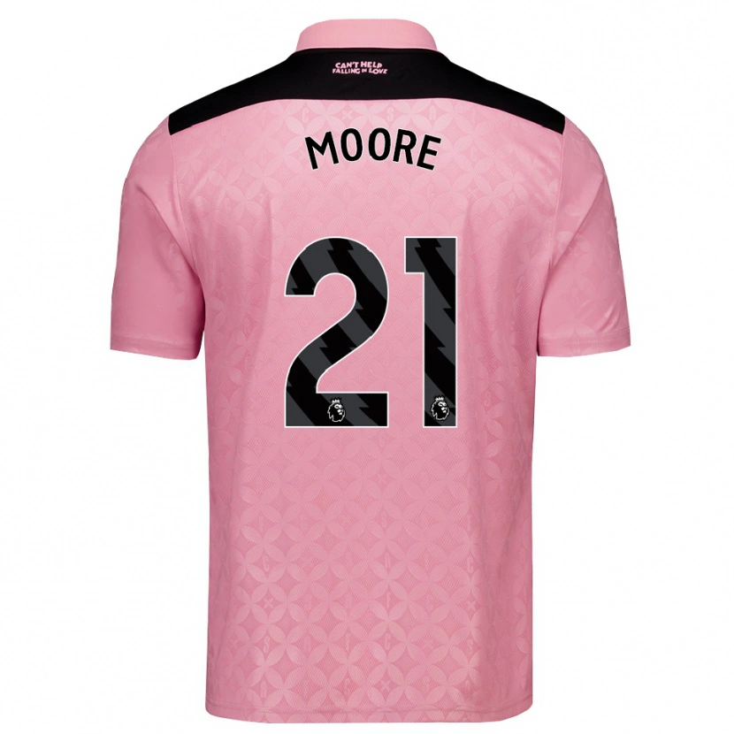 Danxen Barn Simon Moore #21 Lys Rosa Svart Bortetrøye Drakt Trøye 2026/27 Skjorter T-Skjorte