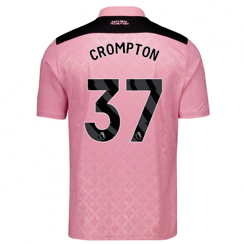 Danxen Barn Ben Crompton #37 Lys Rosa Svart Bortetrøye Drakt Trøye 2026/27 Skjorter T-Skjorte
