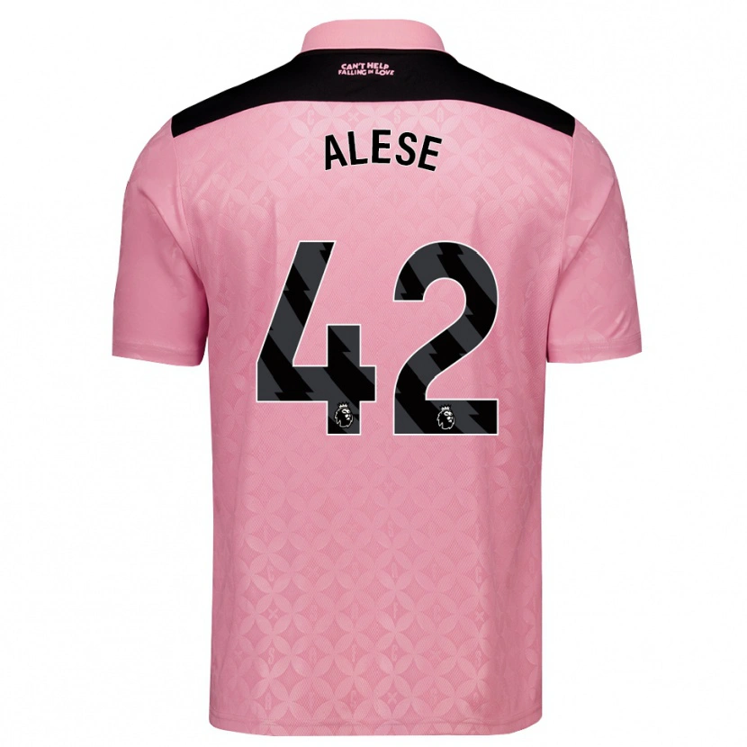 Danxen Barn Aji Alese #42 Lys Rosa Svart Bortetrøye Drakt Trøye 2026/27 Skjorter T-Skjorte