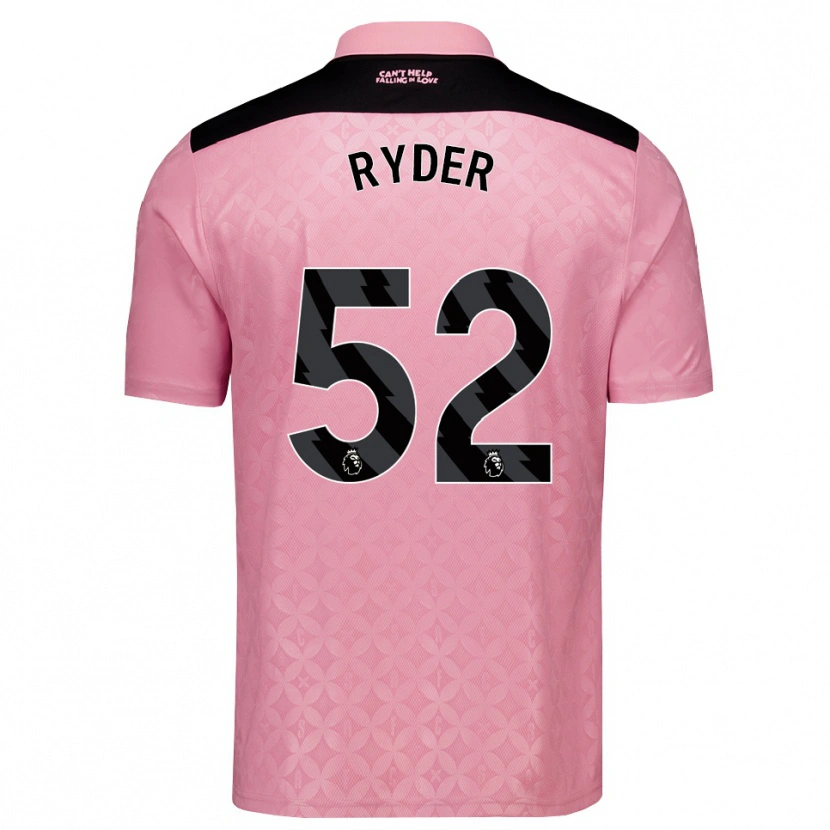 Danxen Barn Joe Ryder #52 Lys Rosa Svart Bortetrøye Drakt Trøye 2026/27 Skjorter T-Skjorte