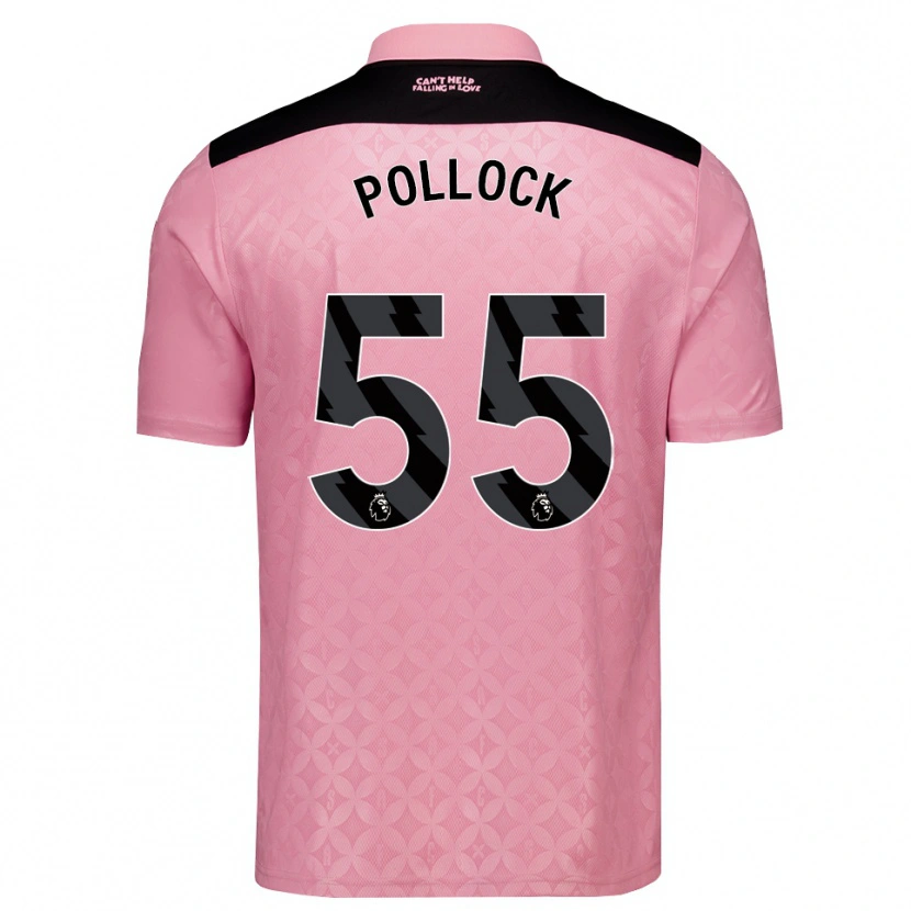 Danxen Barn Alfie Pollock #55 Lys Rosa Svart Bortetrøye Drakt Trøye 2026/27 Skjorter T-Skjorte