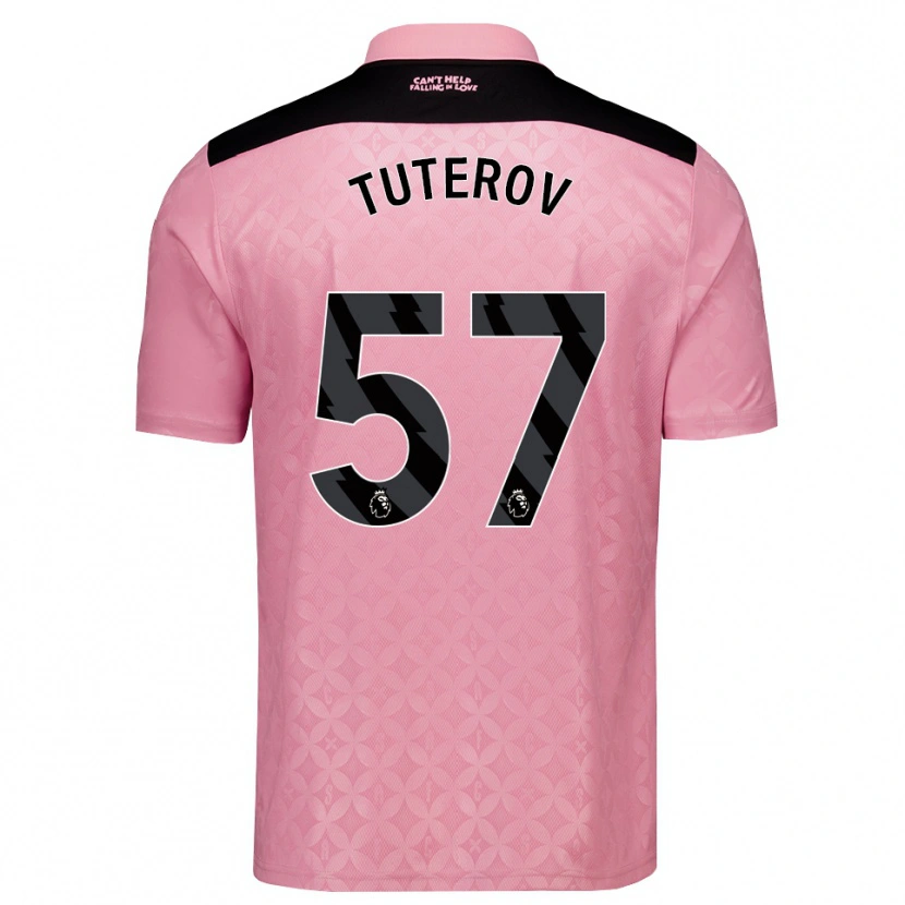 Danxen Barn Timur Tuterov #57 Lys Rosa Svart Bortetrøye Drakt Trøye 2026/27 Skjorter T-Skjorte