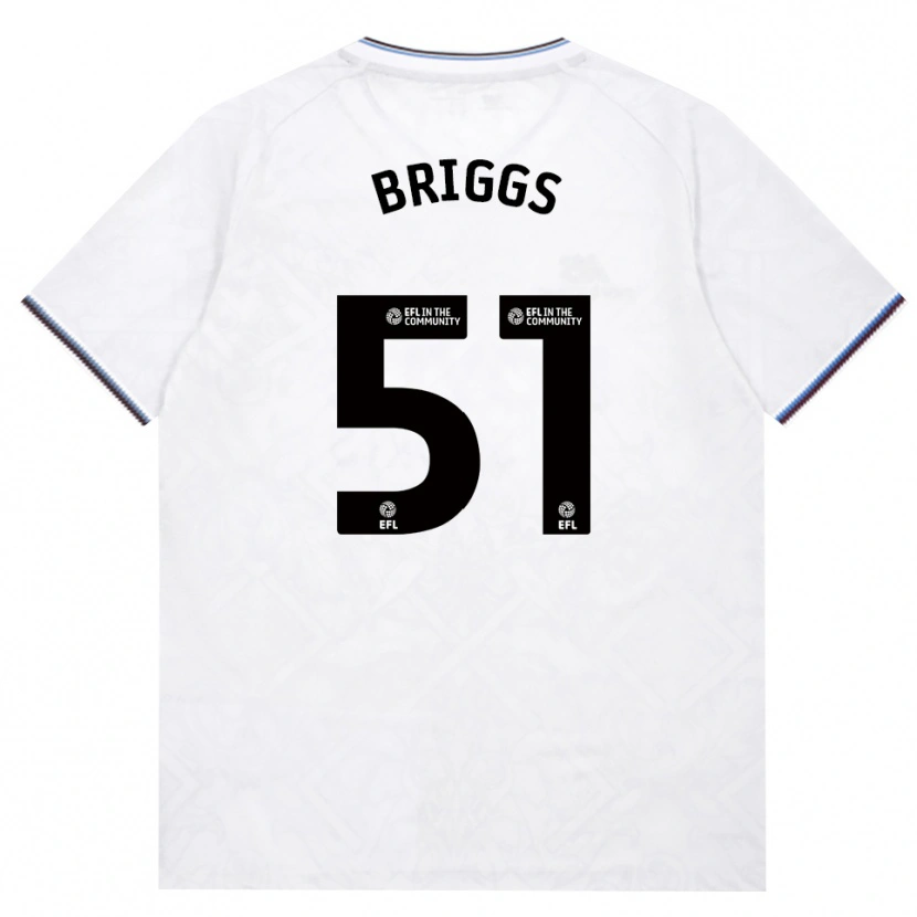 Danxen Barn Josh Briggs #51 Burgunder Hvit Bortetrøye Drakt Trøye 2026/27 Skjorter T-Skjorte