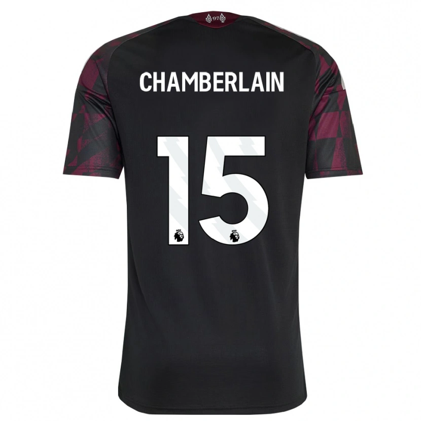 Danxen Barn Alex Oxlade Chamberlain #15 Svart Hvit Lilla Tredje Sett Drakt Trøye 2026/27 Skjorter T-Skjorte
