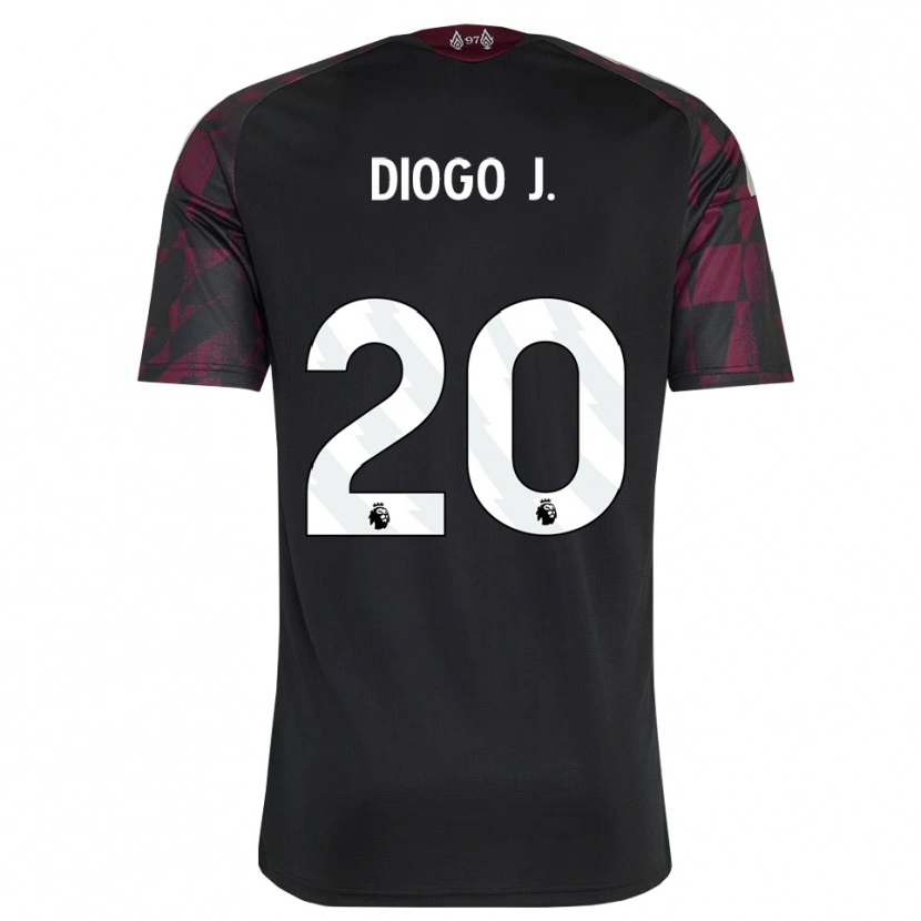 Danxen Barn Diogo Jota #20 Svart Hvit Lilla Tredje Sett Drakt Trøye 2026/27 Skjorter T-Skjorte