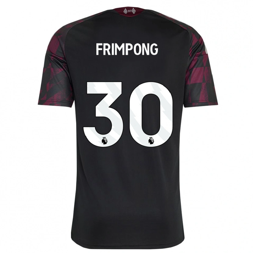 Danxen Barn Jeremie Frimpong #30 Svart Hvit Lilla Tredje Sett Drakt Trøye 2026/27 Skjorter T-Skjorte