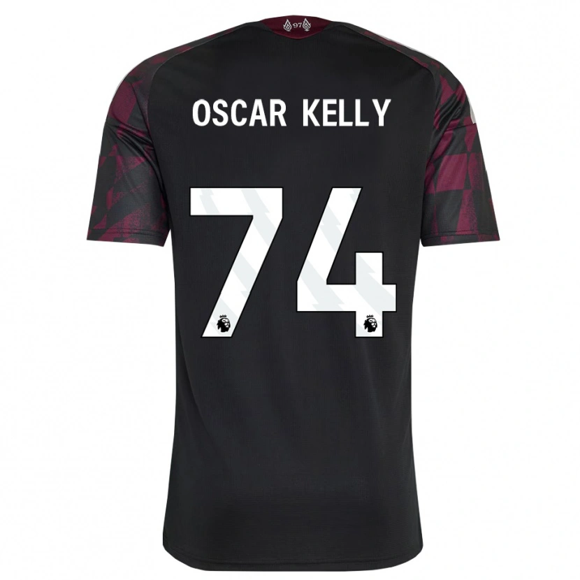 Danxen Barn Oscar Kelly #74 Svart Hvit Lilla Tredje Sett Drakt Trøye 2026/27 Skjorter T-Skjorte