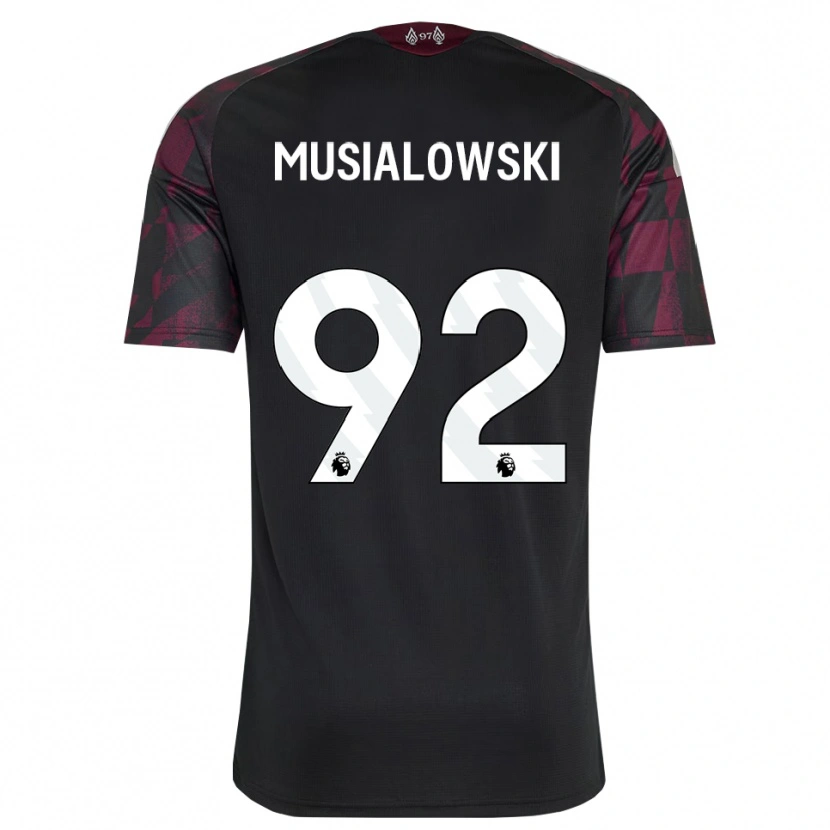 Danxen Barn Mateusz Musialowski #92 Svart Hvit Lilla Tredje Sett Drakt Trøye 2026/27 Skjorter T-Skjorte