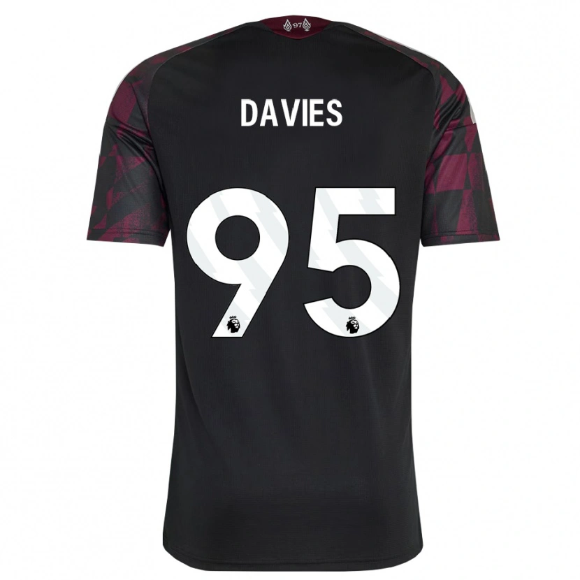 Danxen Barn Harvey Davies #95 Svart Hvit Lilla Tredje Sett Drakt Trøye 2026/27 Skjorter T-Skjorte