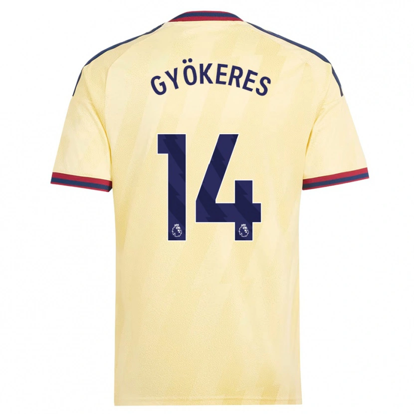 Danxen Barn Viktor Gyökeres #14 Lett Gul Midnattblå Tredje Sett Drakt Trøye 2026/27 Skjorter T-Skjorte