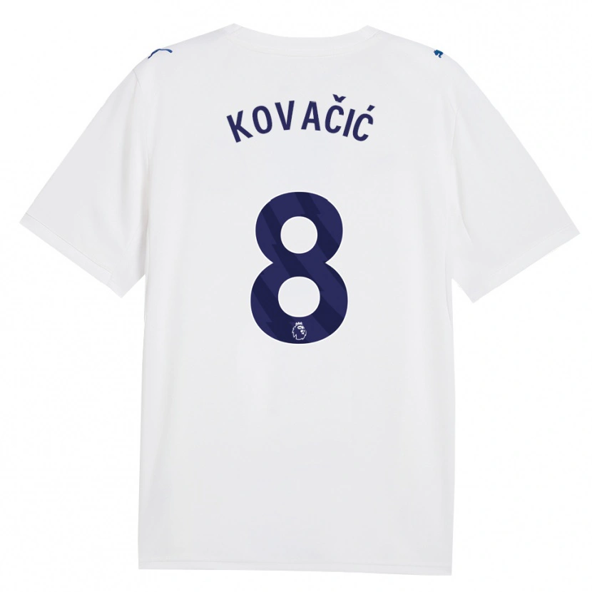 Danxen Barn Mateo Kovacic #8 Marineblå Hvit Tredje Sett Drakt Trøye 2026/27 Skjorter T-Skjorte