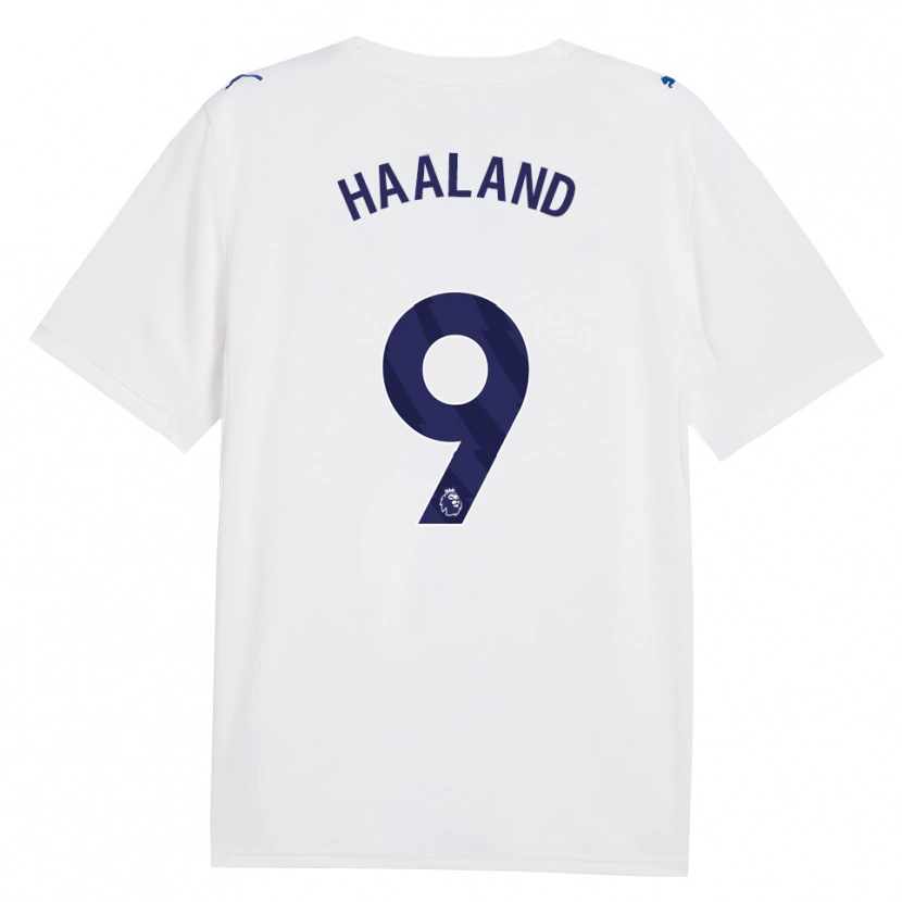 Danxen Barn Erling Haaland #9 Marineblå Hvit Tredje Sett Drakt Trøye 2026/27 Skjorter T-Skjorte