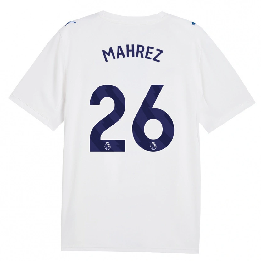 Danxen Barn Riyad Mahrez #26 Marineblå Hvit Tredje Sett Drakt Trøye 2026/27 Skjorter T-Skjorte