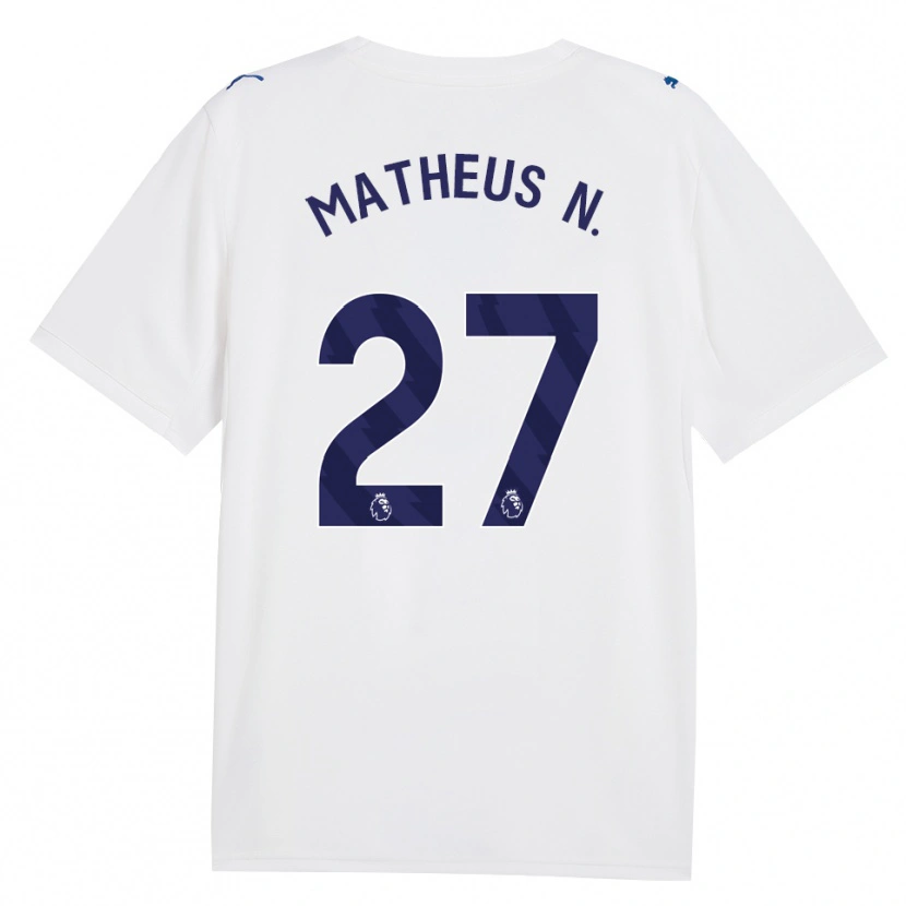 Danxen Barn Matheus Nunes #27 Marineblå Hvit Tredje Sett Drakt Trøye 2026/27 Skjorter T-Skjorte