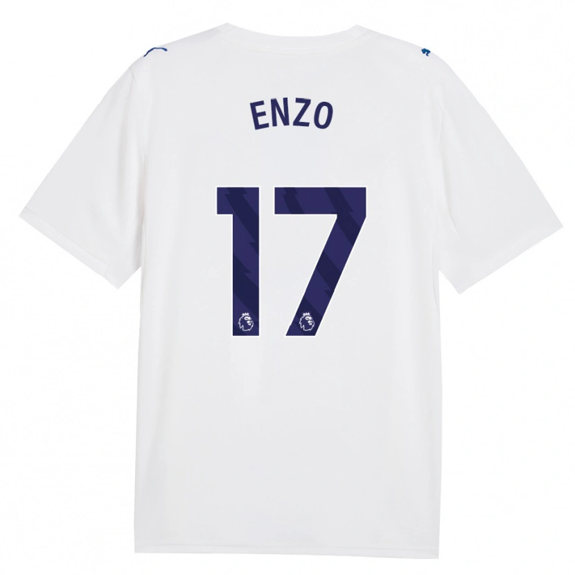 Danxen Barn Enzo Fernández #17 Marineblå Hvit Tredje Sett Drakt Trøye 2026/27 Skjorter T-Skjorte